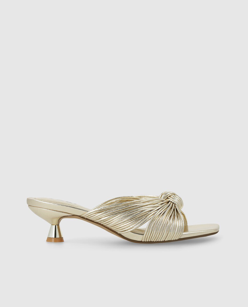 Sandalias de mujer efecto piel tacon pintado - Lodi - Oro Oro-1