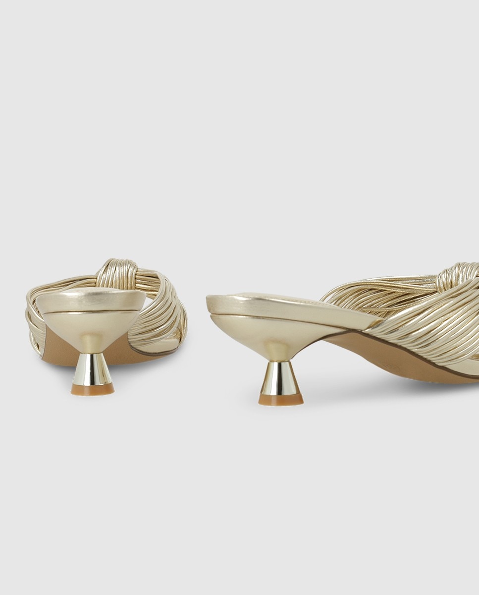 Sandalias de mujer efecto piel tacon pintado - Lodi - Oro Oro-2