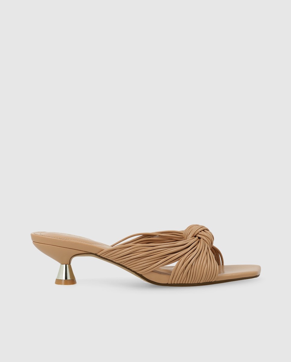 Sandalias de mujer efecto piel tacon pintado - Lodi - Marrón Marrón-1