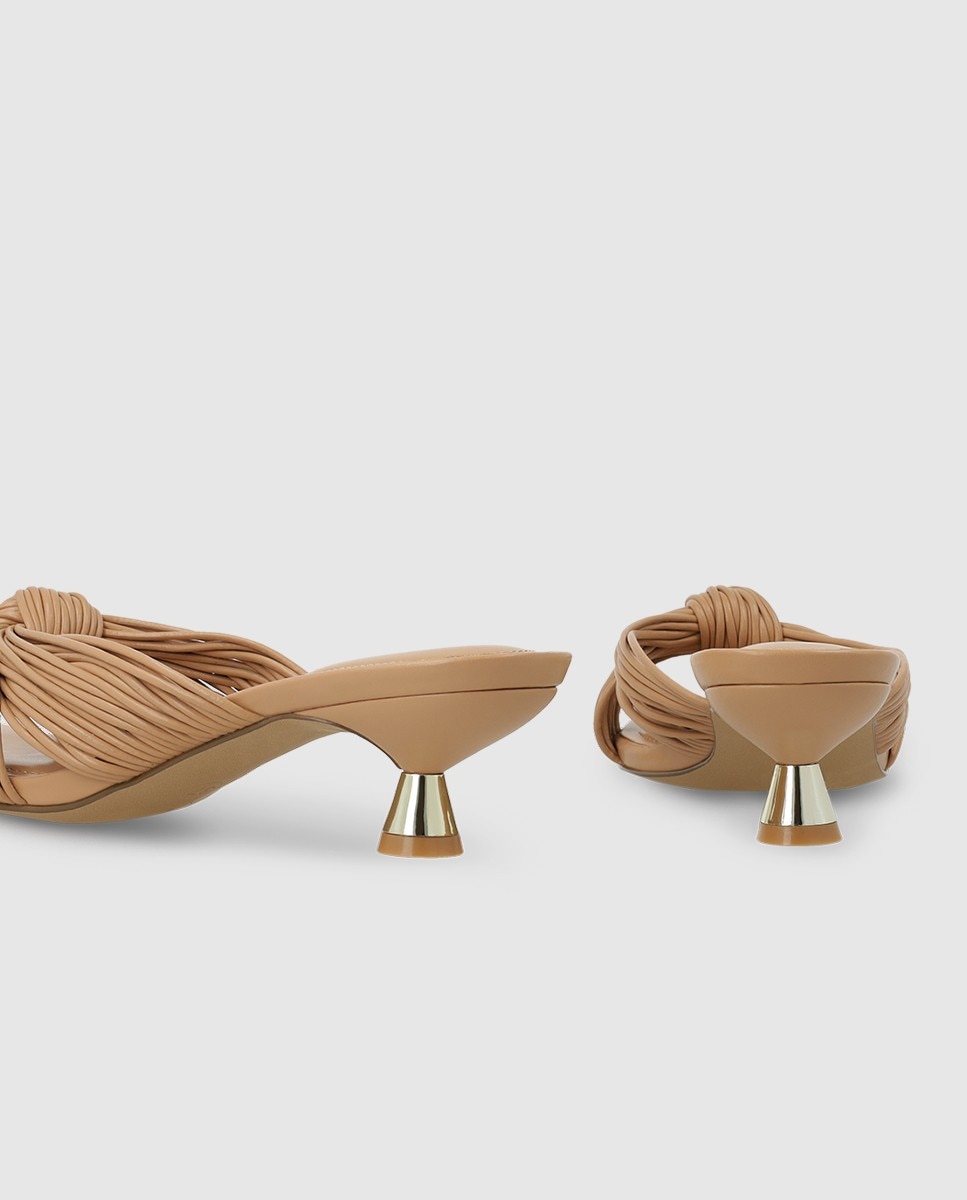 Sandalias de mujer efecto piel tacon pintado - Lodi - Marrón Marrón-2