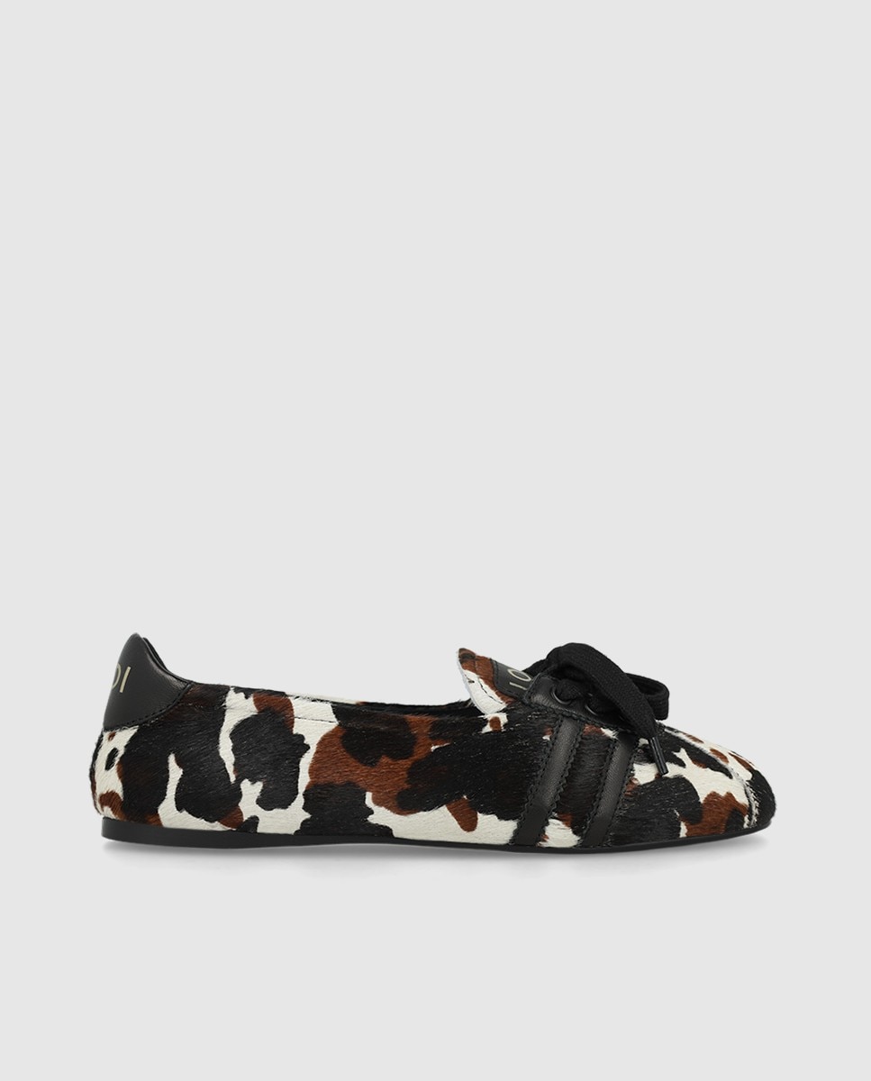 Lodi - Bailarinas deportivas de mujer en efecto animal print y cordones.