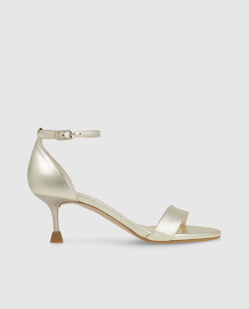 Sandalias de mujer en piel con tacón - Lodi - Oro Oro-1