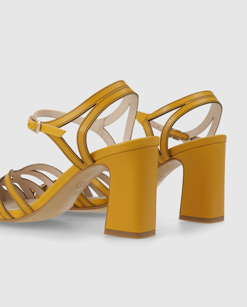 Sandalias de mujer en piel tipo cangrejera - Lodi - Amarillo Amarillo-2