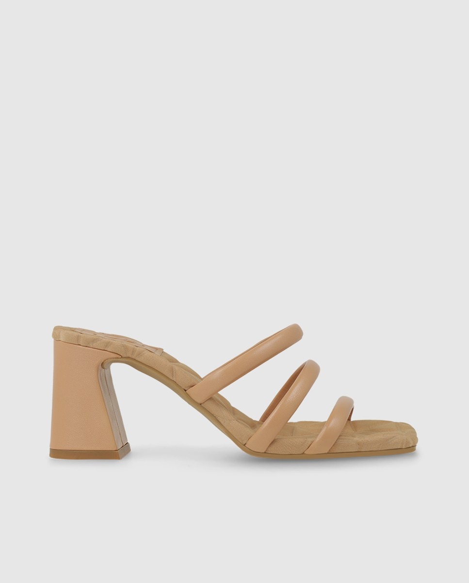 Sandalias de mujer en piel con tiras - Lodi - Beige Beige-1