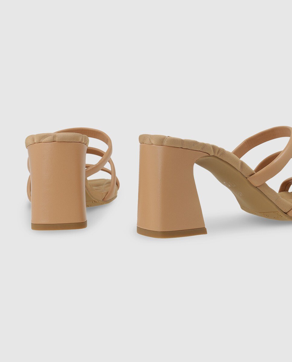 Sandalias de mujer en piel con tiras - Lodi - Beige Beige-2