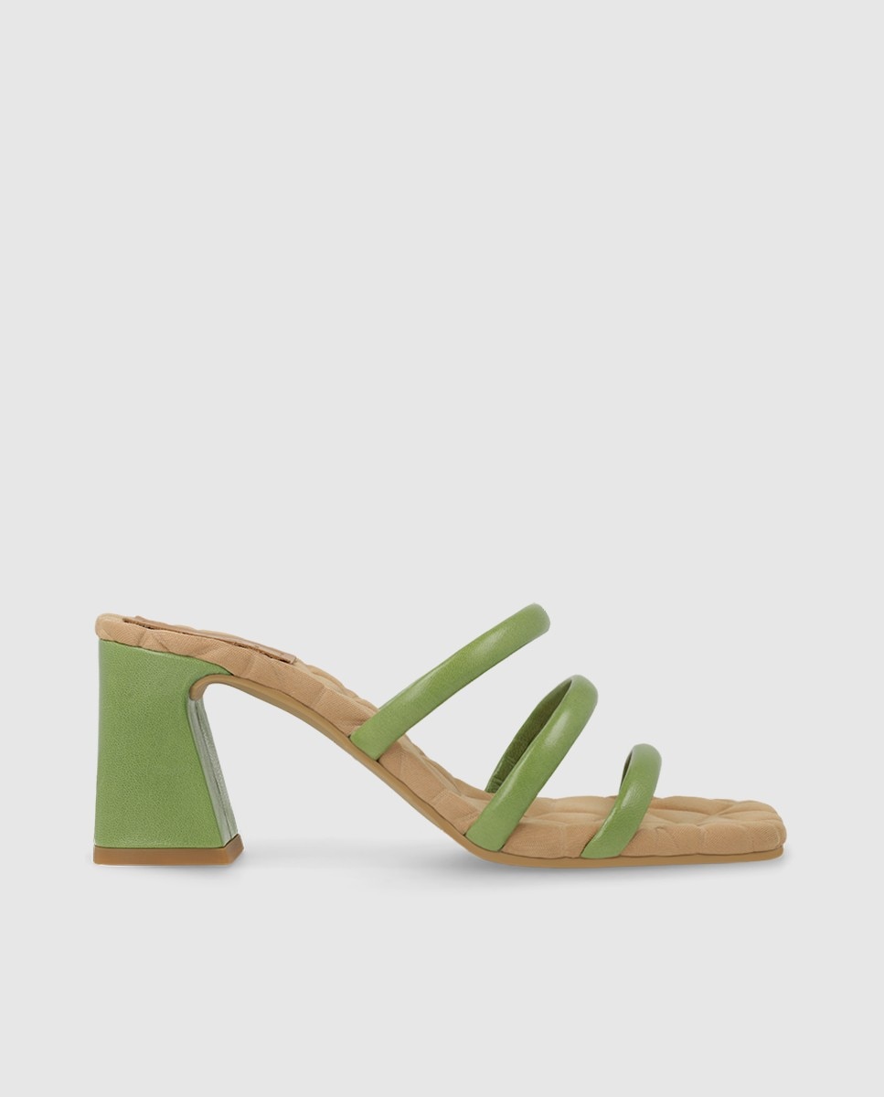 Sandalias de mujer en piel con tiras - Lodi - Verde Verde-1