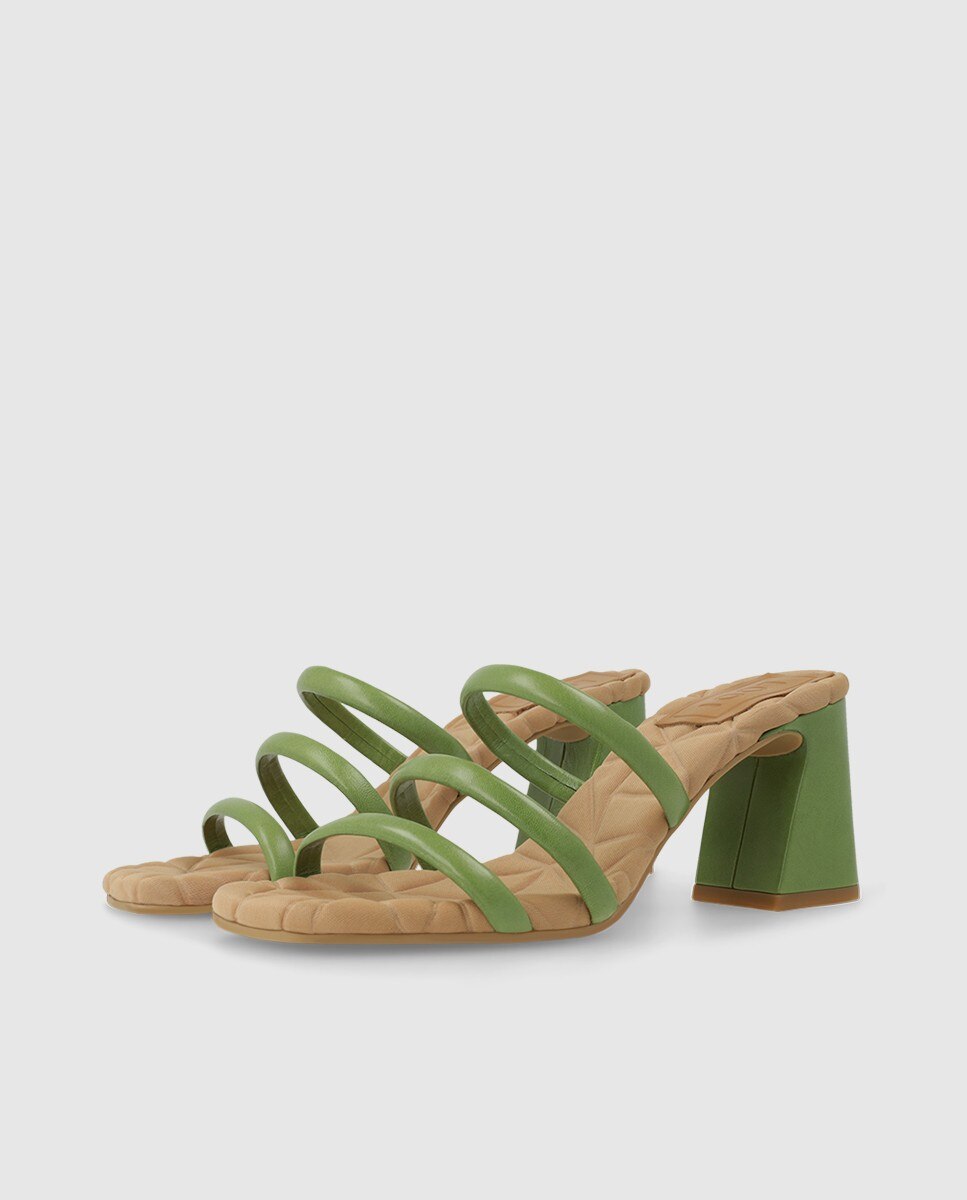 Sandalias de mujer en piel con tiras - Lodi - Verde Verde-3