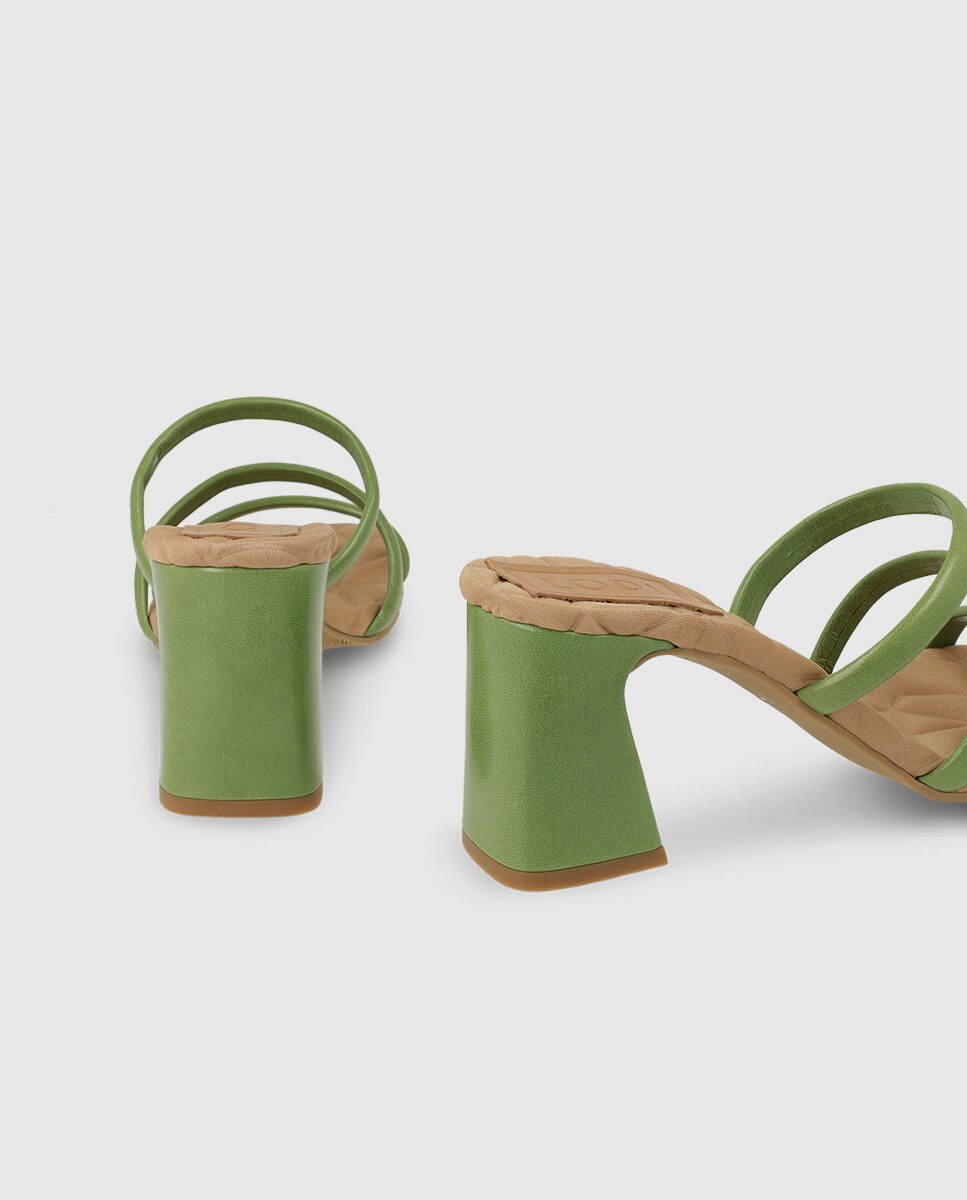 Sandalias de mujer en piel con tiras - Lodi - Verde Verde-2