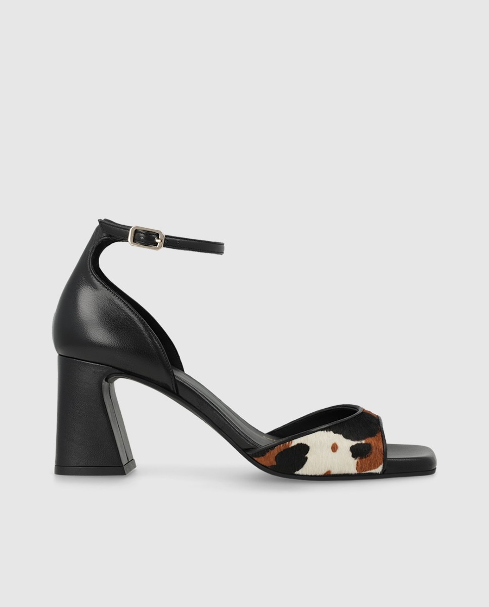 Lodi - Sandalias de mujer en piel y efecto animal print.