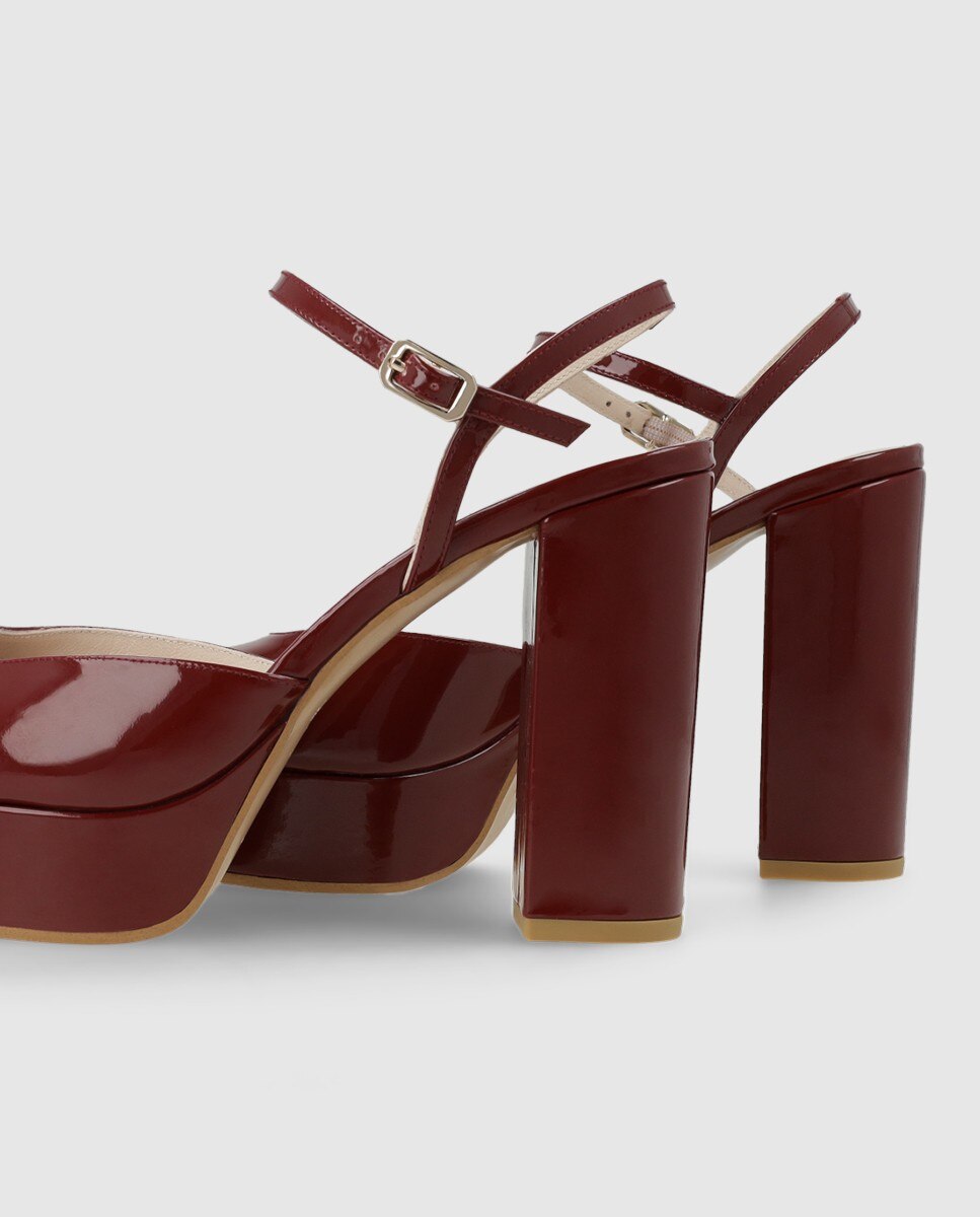 Sandalias de mujer con plataforma en charol - Lodi - Burdeos Burdeos-2