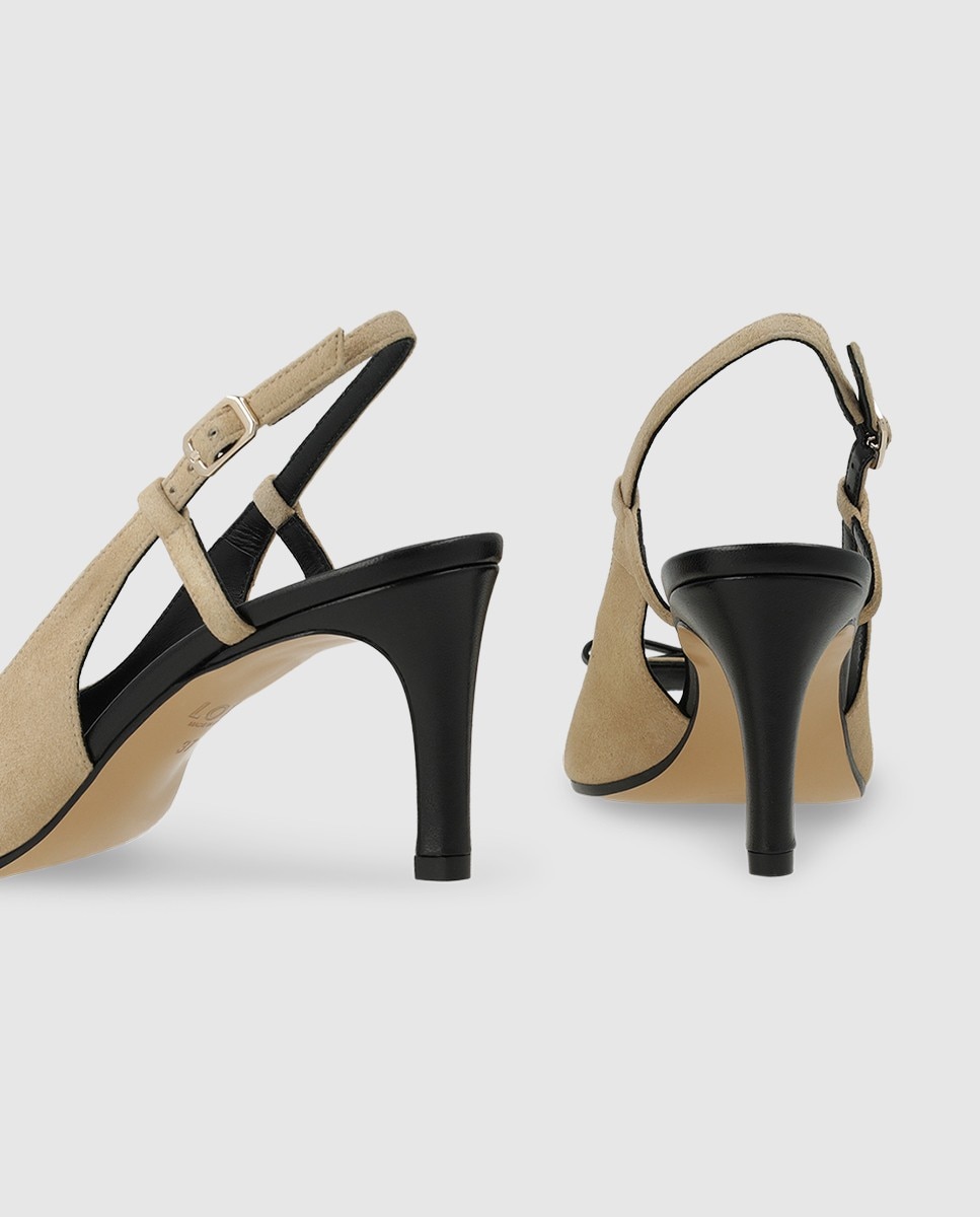 Sandalias de mujer en ante con mini lazo - Lodi - Beige Beige-2