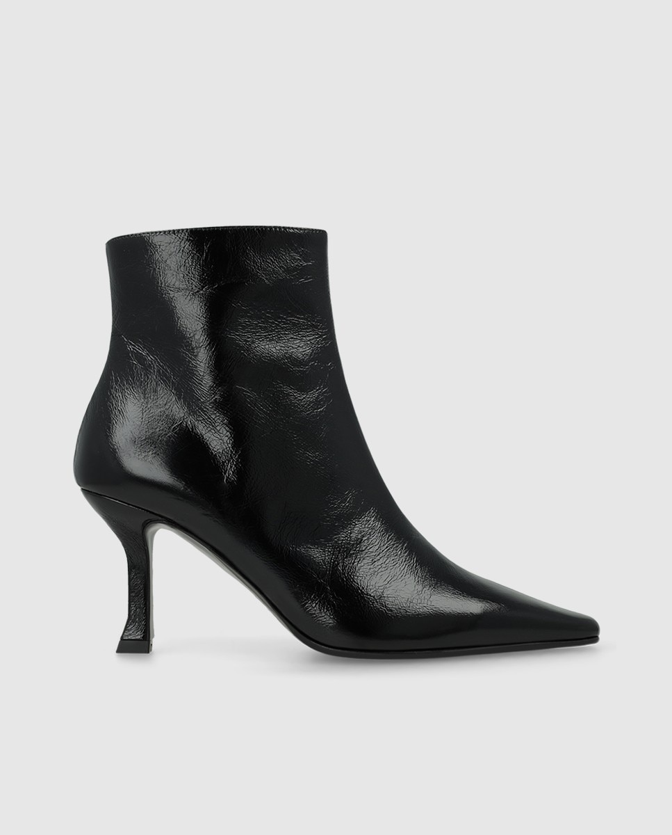 Botines de mujer en piel con tacón - Lodi - Negro Negro-1