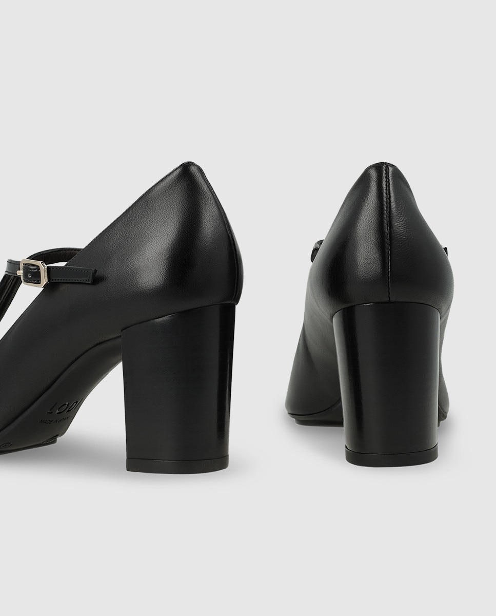 Zapatos de salón de mujer en piel con tacón - Lodi - Negro Negro-2