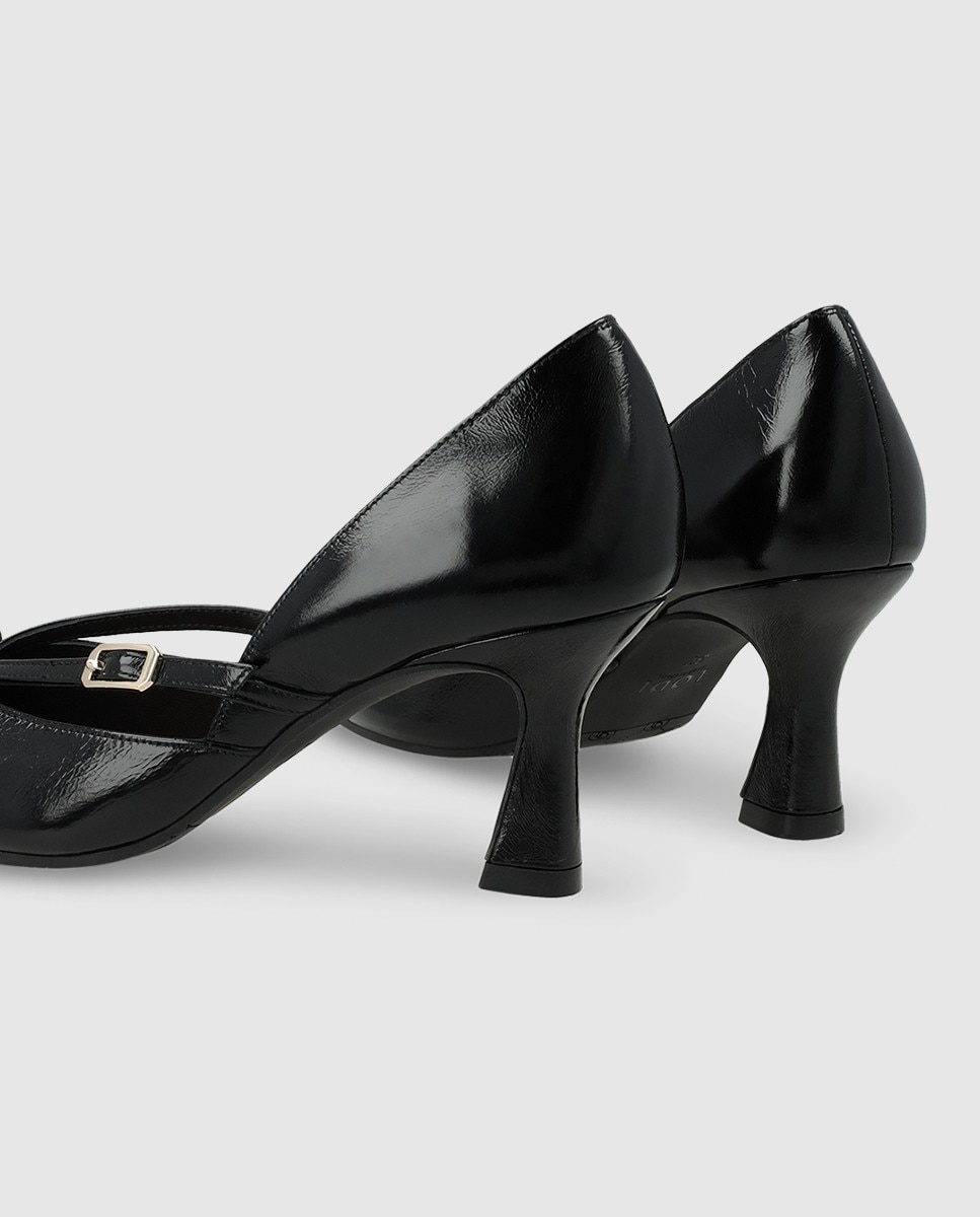 Zapatos de salón de mujer en piel con mini lazo - Lodi - Negro Negro-2
