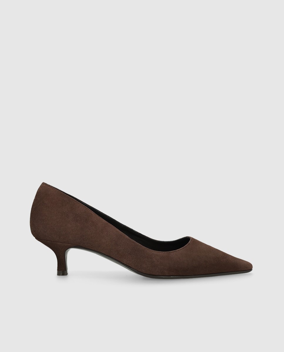 Zapatos de salón de mujer en piel de color negro - Lodi - Marrón Marrón-1
