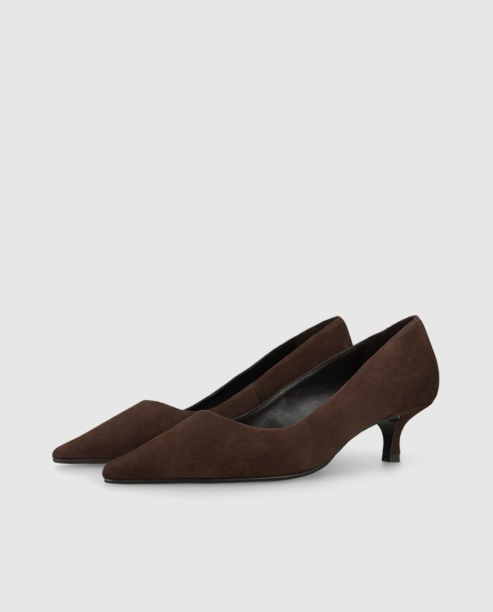 Zapatos de salón de mujer en piel de color negro - Lodi - Marrón Marrón-3