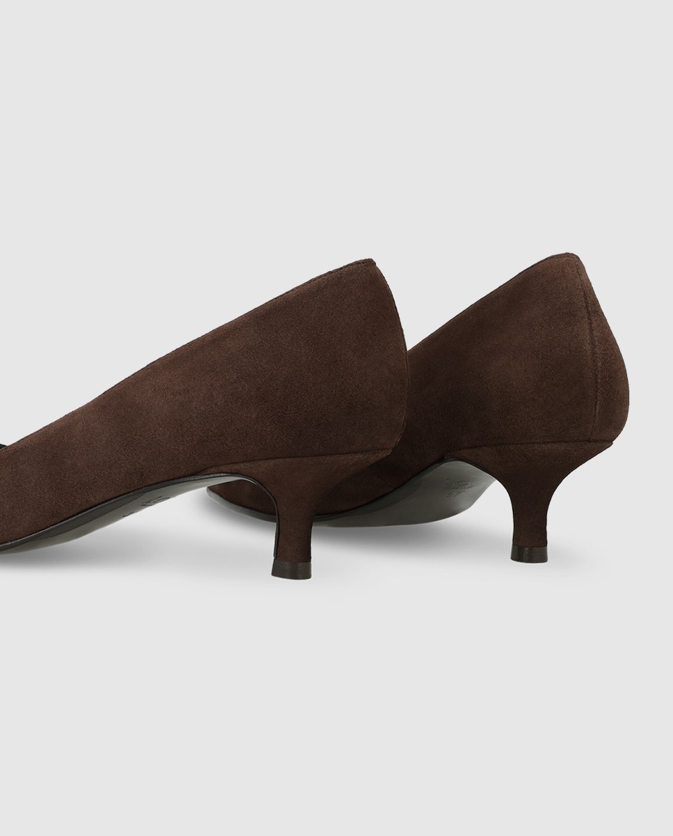 Zapatos de salón de mujer en piel de color negro - Lodi - Marrón Marrón-2