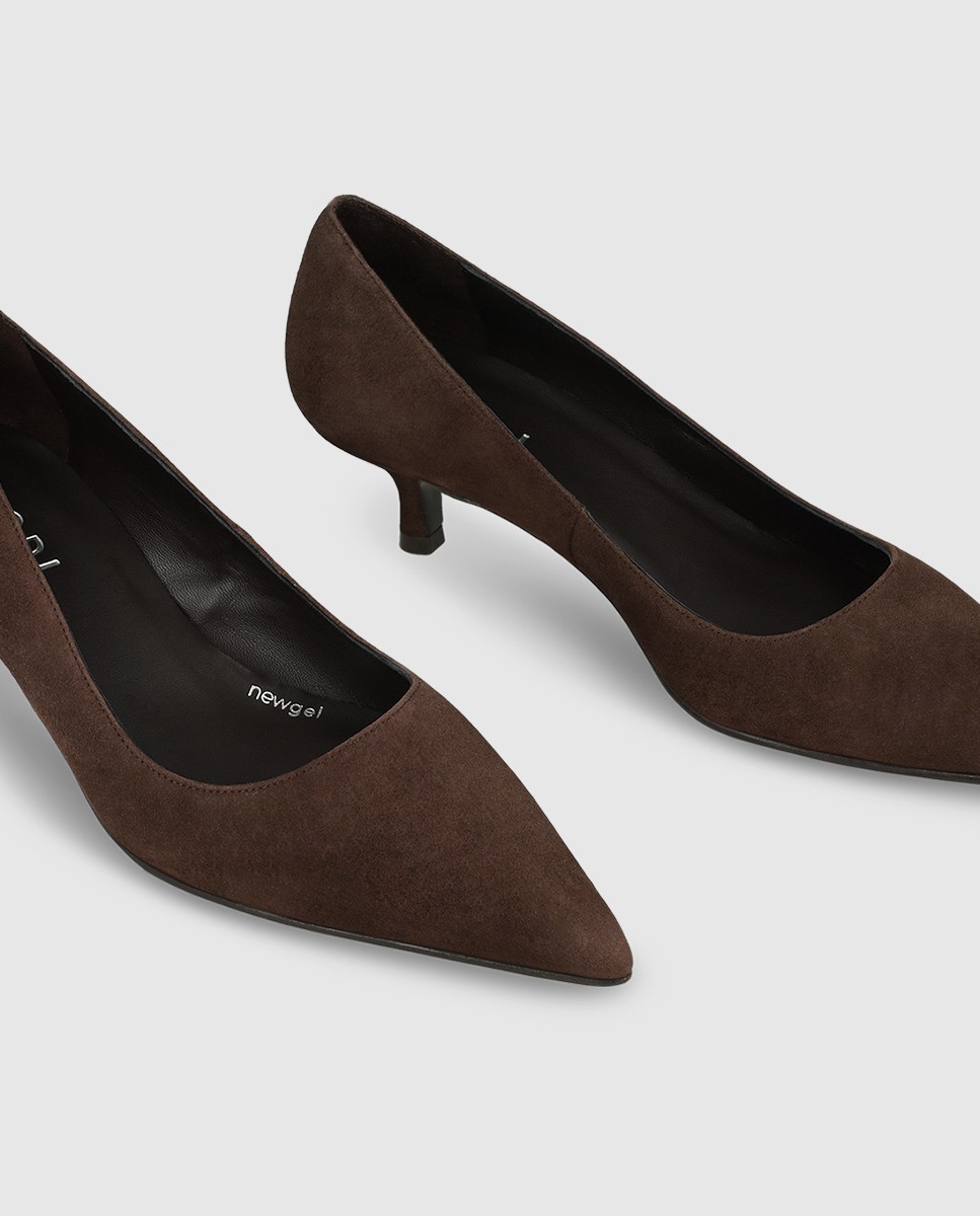 Zapatos de salón de mujer en piel de color negro - Lodi - Marrón Marrón-4