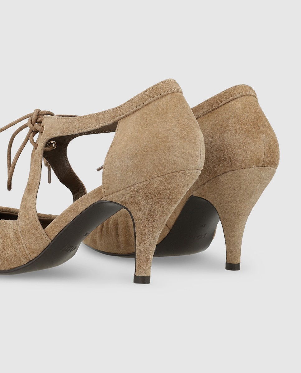 Zapatos de mujer en piel con cordon en color negro - Lodi - Beige Beige-2