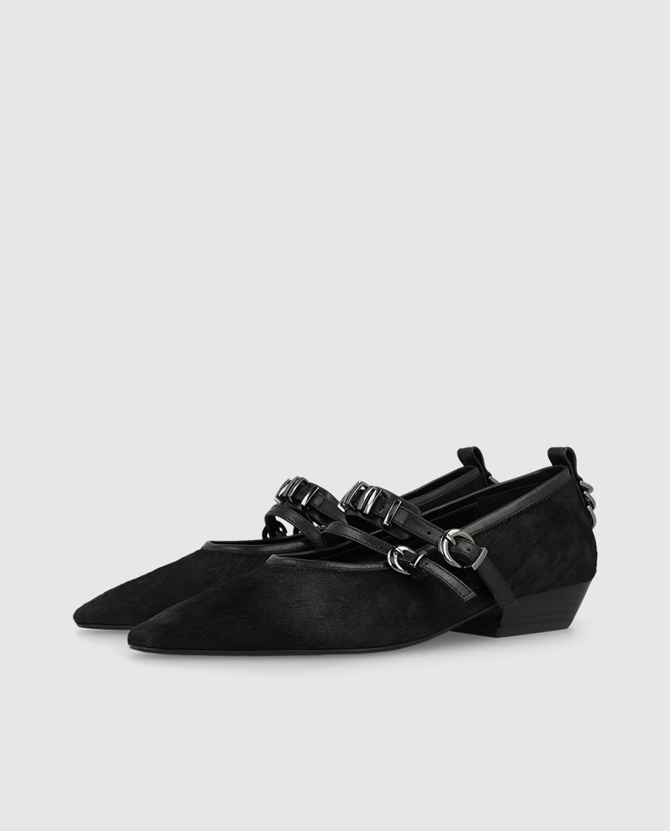 Zapatos de salón de mujer en piel efecto animal print - Lodi - Negro Negro-3