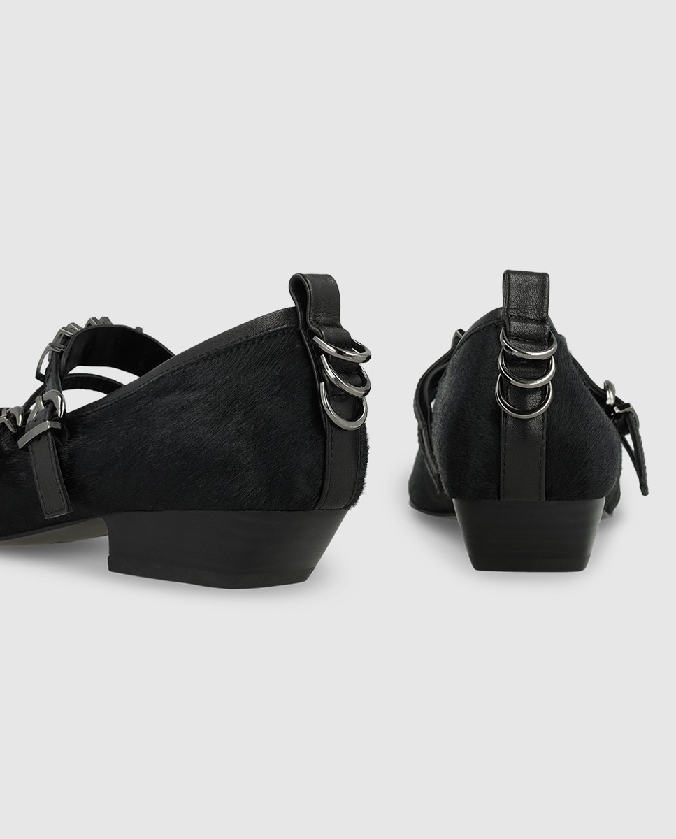 Zapatos de salón de mujer en piel efecto animal print - Lodi - Negro Negro-2