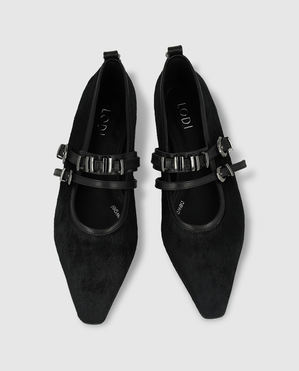 Zapatos de salón de mujer en piel efecto animal print - Lodi - Negro Negro-4
