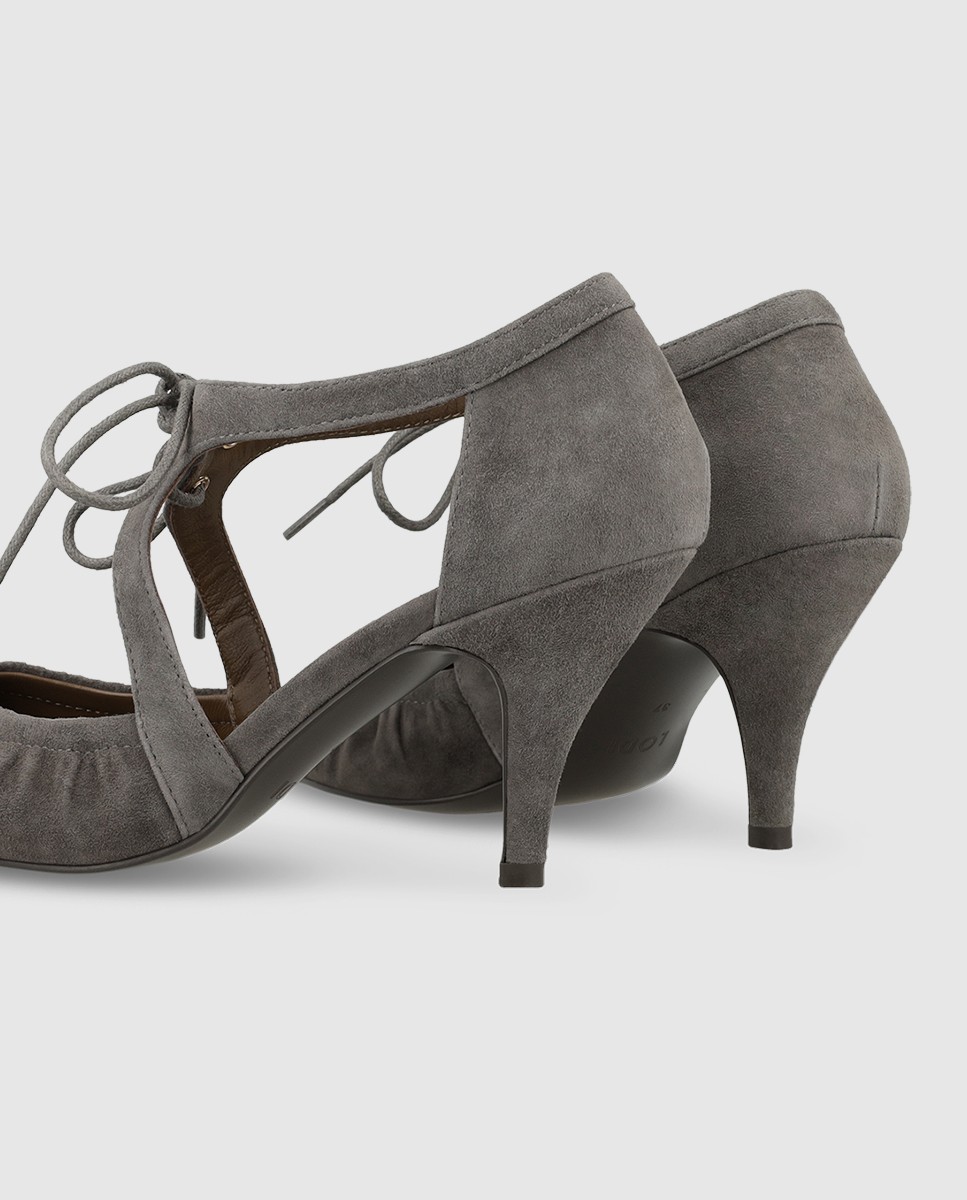 Zapatos de mujer en piel con cordon en color negro - Lodi - Gris Gris-2