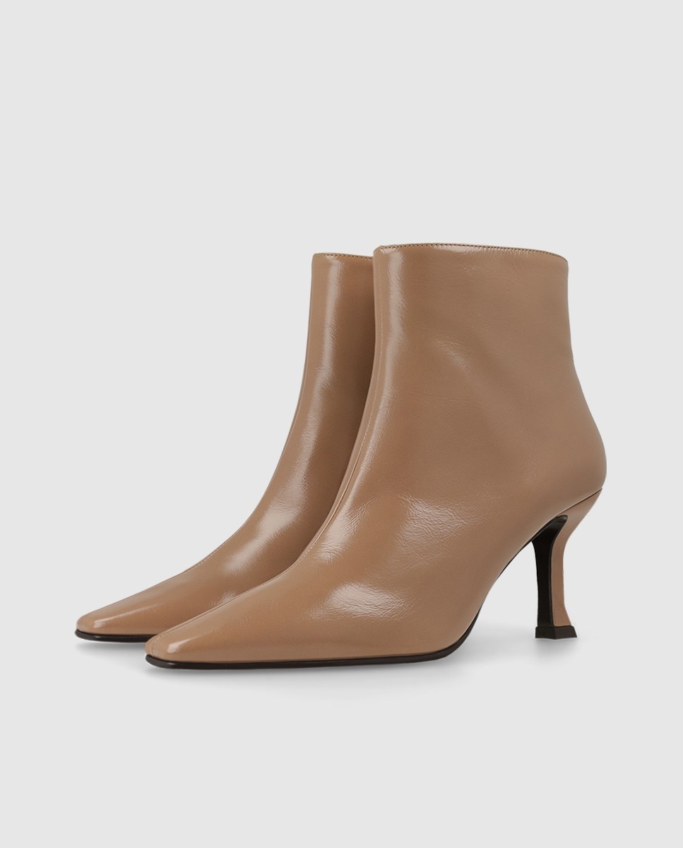 Botines de mujer en piel con tacón - Lodi - Beige Beige-2