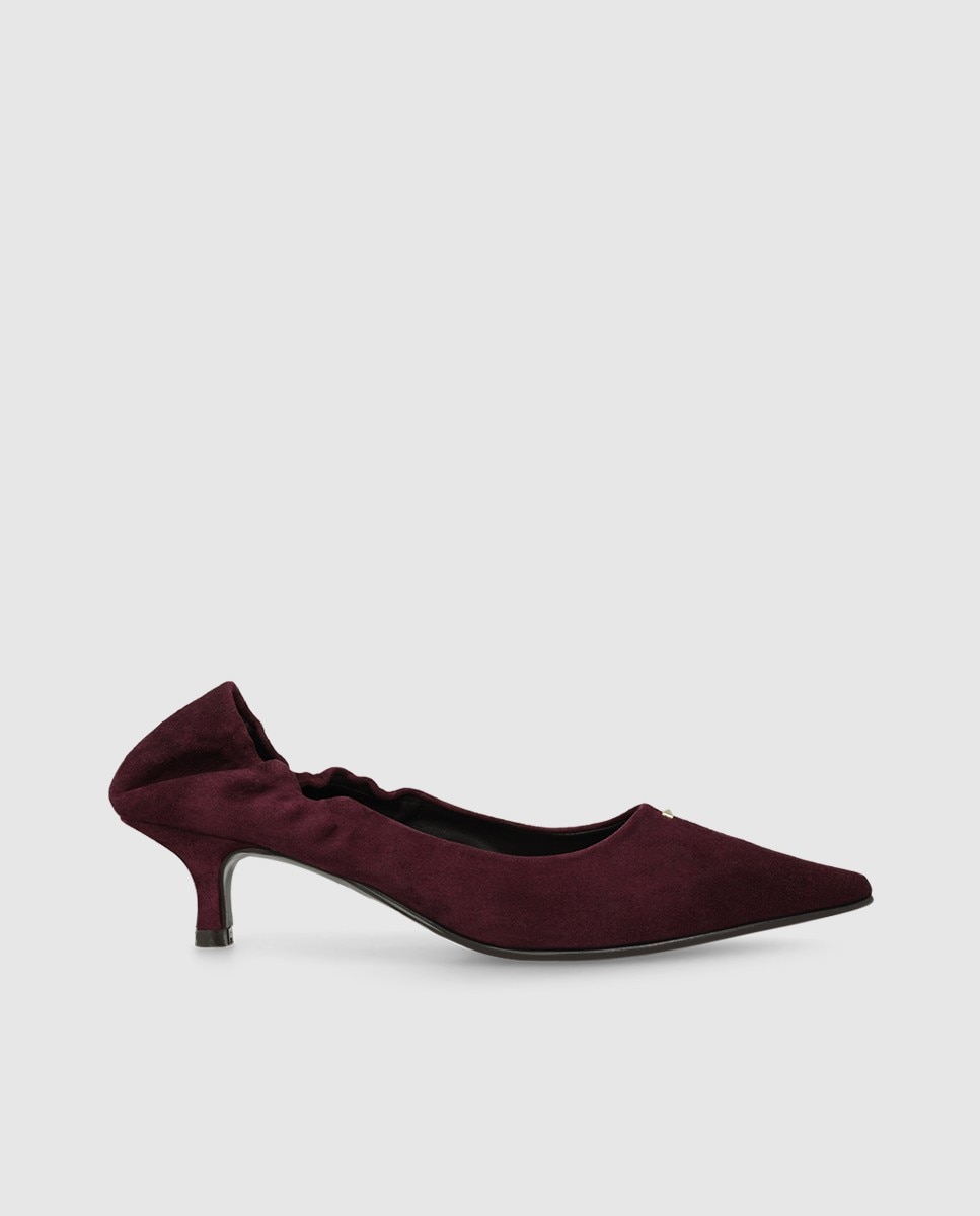 Zapatos de salón de mujer en ante con tacón - Lodi - Burdeos Burdeos-1