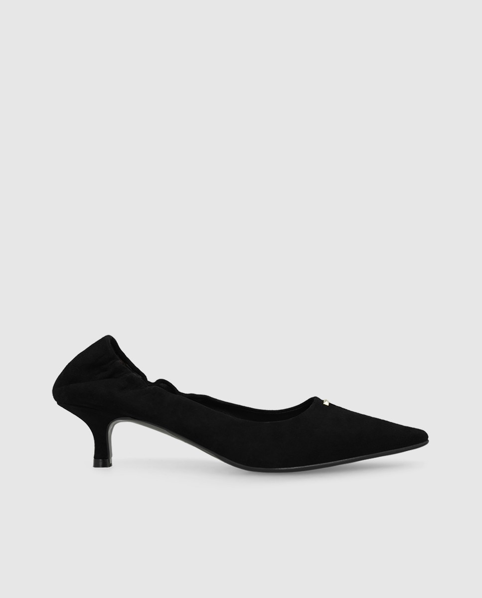 Zapatos de salón de mujer en ante con tacón - Lodi - Negro Negro-1