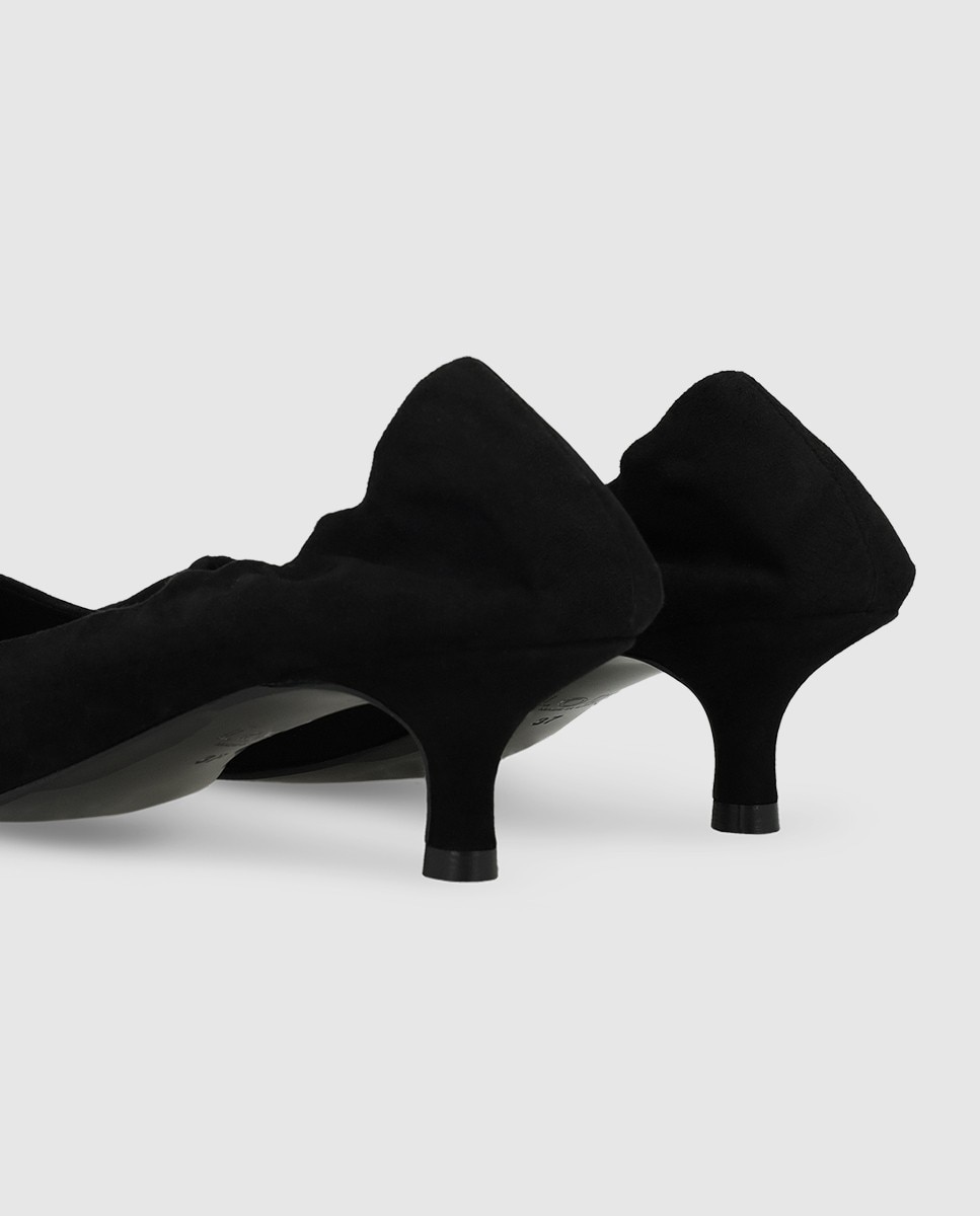 Zapatos de salón de mujer en ante con tacón - Lodi - Negro Negro-2