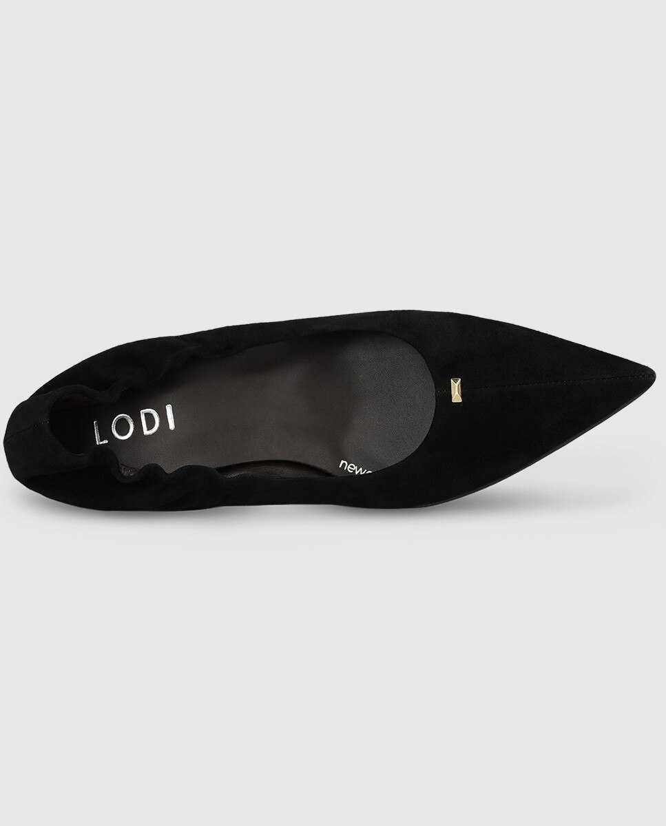 Zapatos de salón de mujer en ante con tacón - Lodi - Negro Negro-4