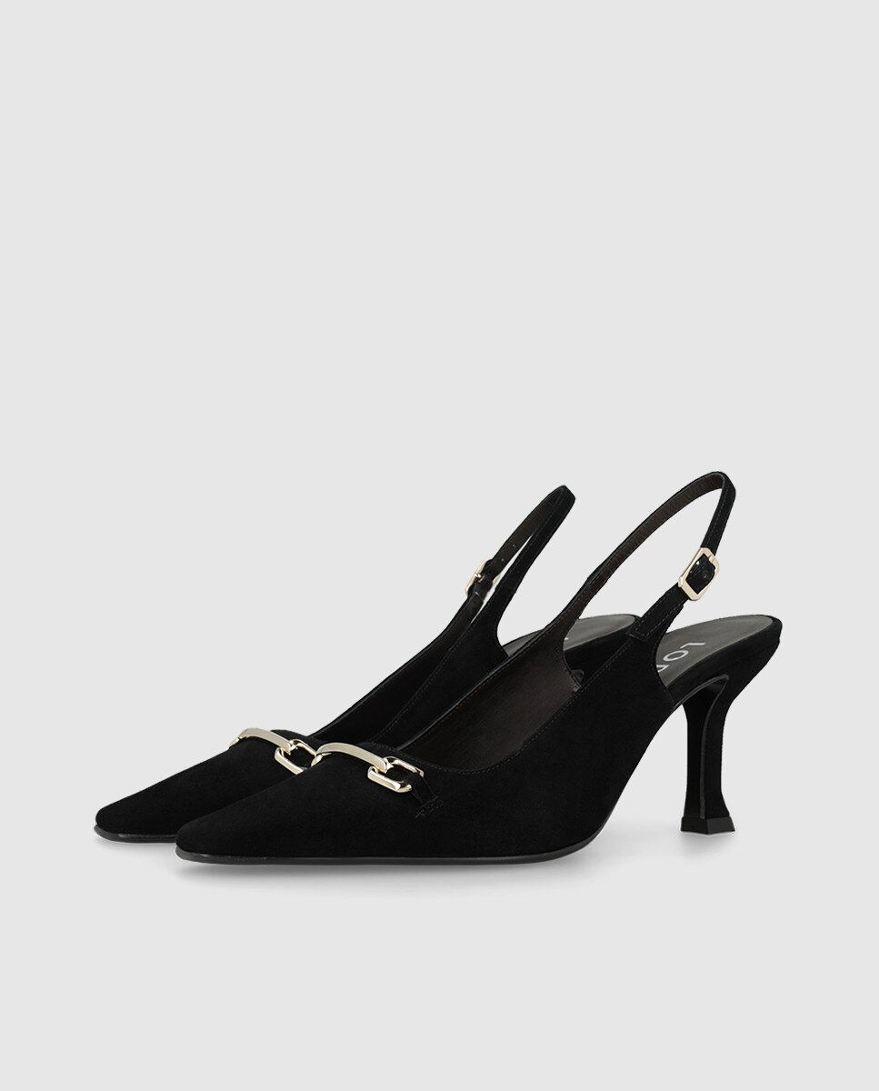 Zapatos de salón destalonados de mujer en piel - Lodi - Negro Negro-3