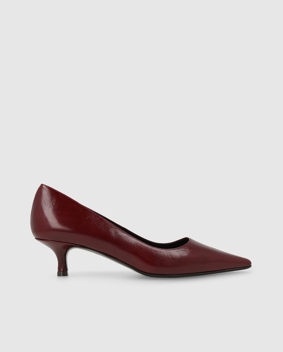 Zapatos de salón de mujer en piel de color negro - Lodi - Burdeos Burdeos-1