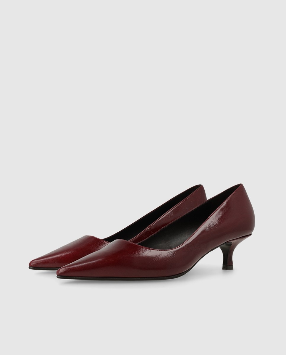 Zapatos de salón de mujer en piel de color negro - Lodi - Burdeos Burdeos-3