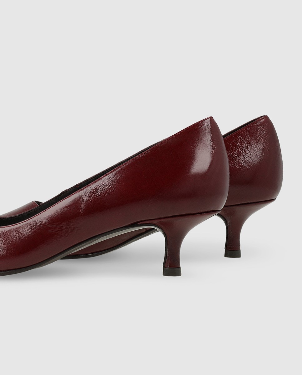 Zapatos de salón de mujer en piel de color negro - Lodi - Burdeos Burdeos-2