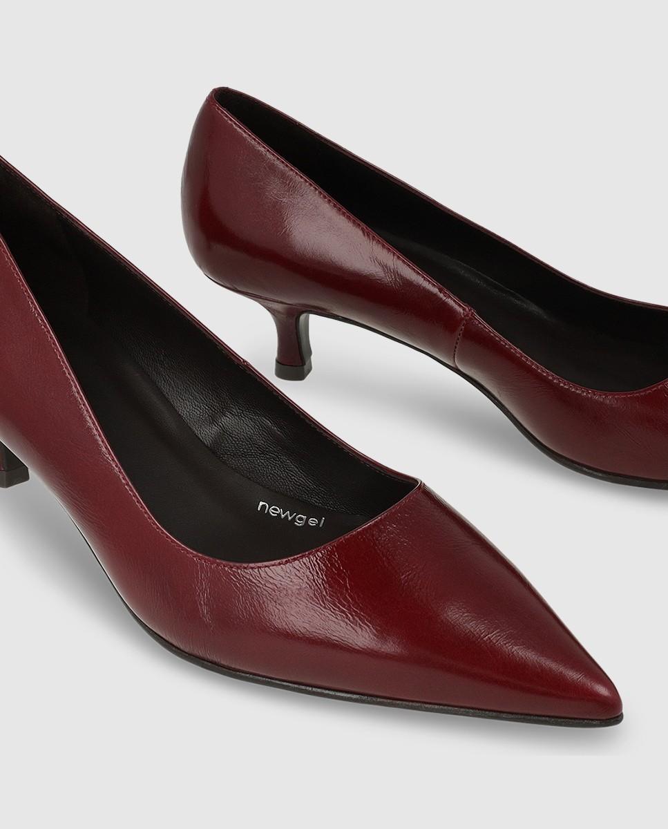 Zapatos de salón de mujer en piel de color negro - Lodi - Burdeos Burdeos-4