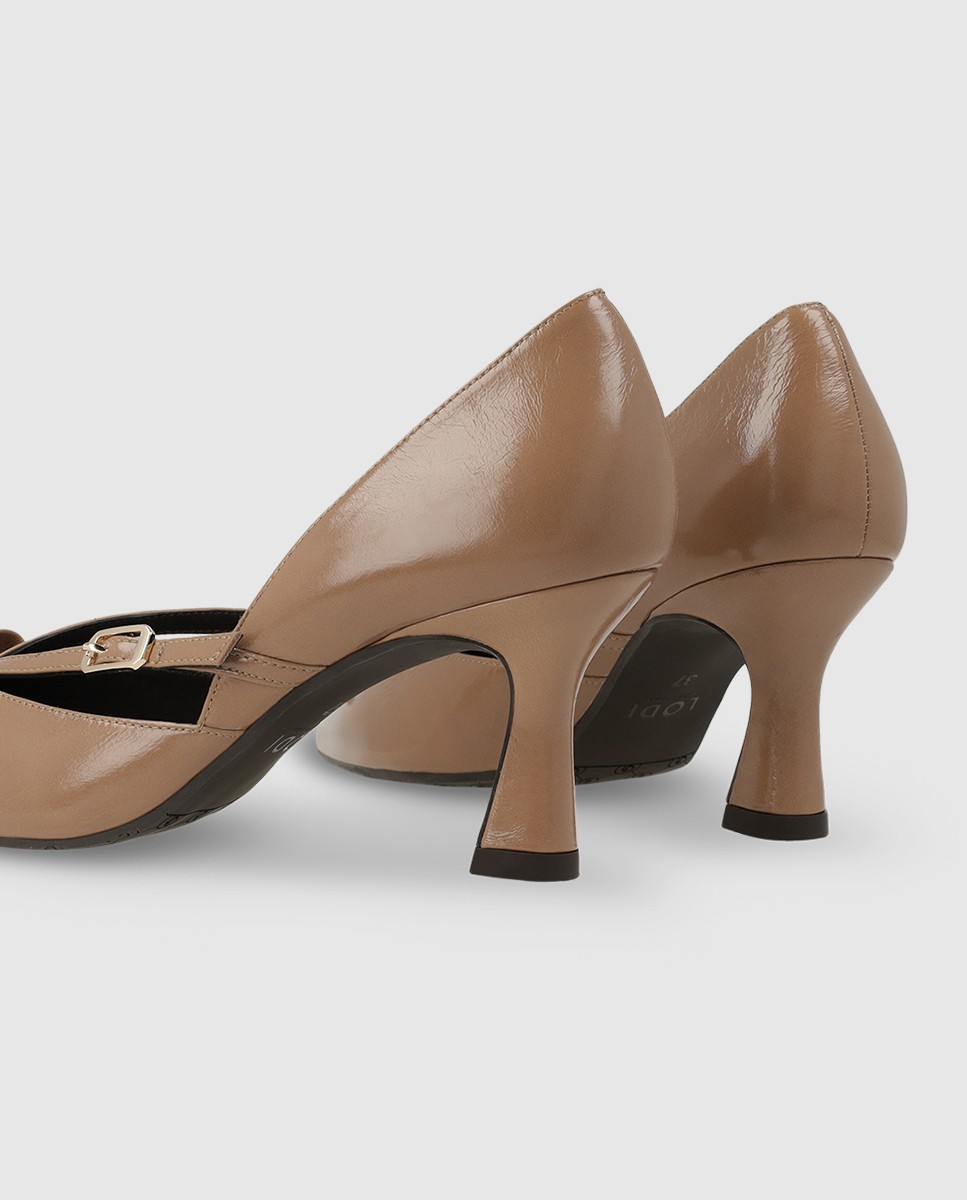 Zapatos de salón de mujer en piel con mini lazo - Lodi - Beige Beige-2