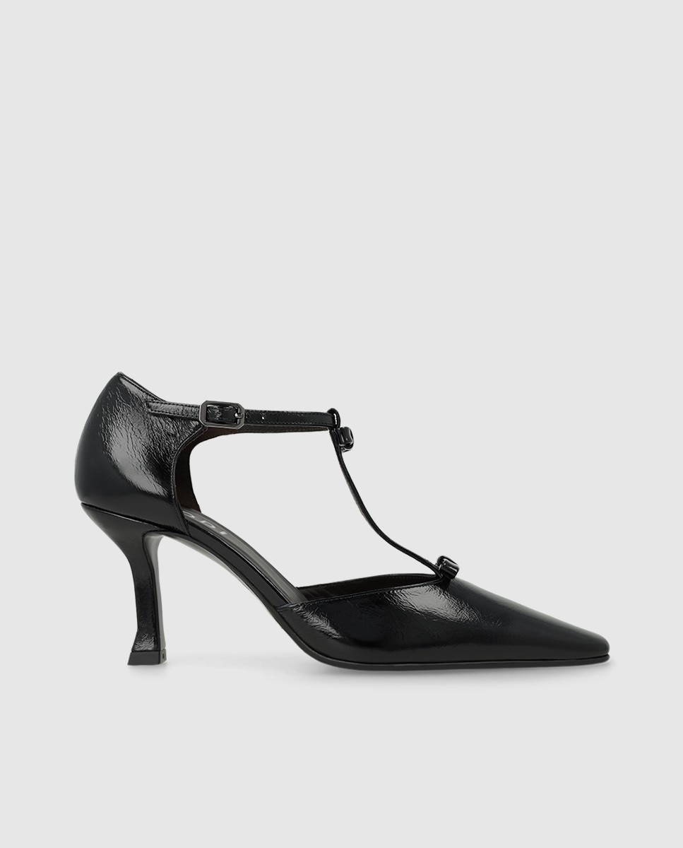 Zapatos de salón de mujer en piel con detalle de lazos - Lodi - Negro Negro-1