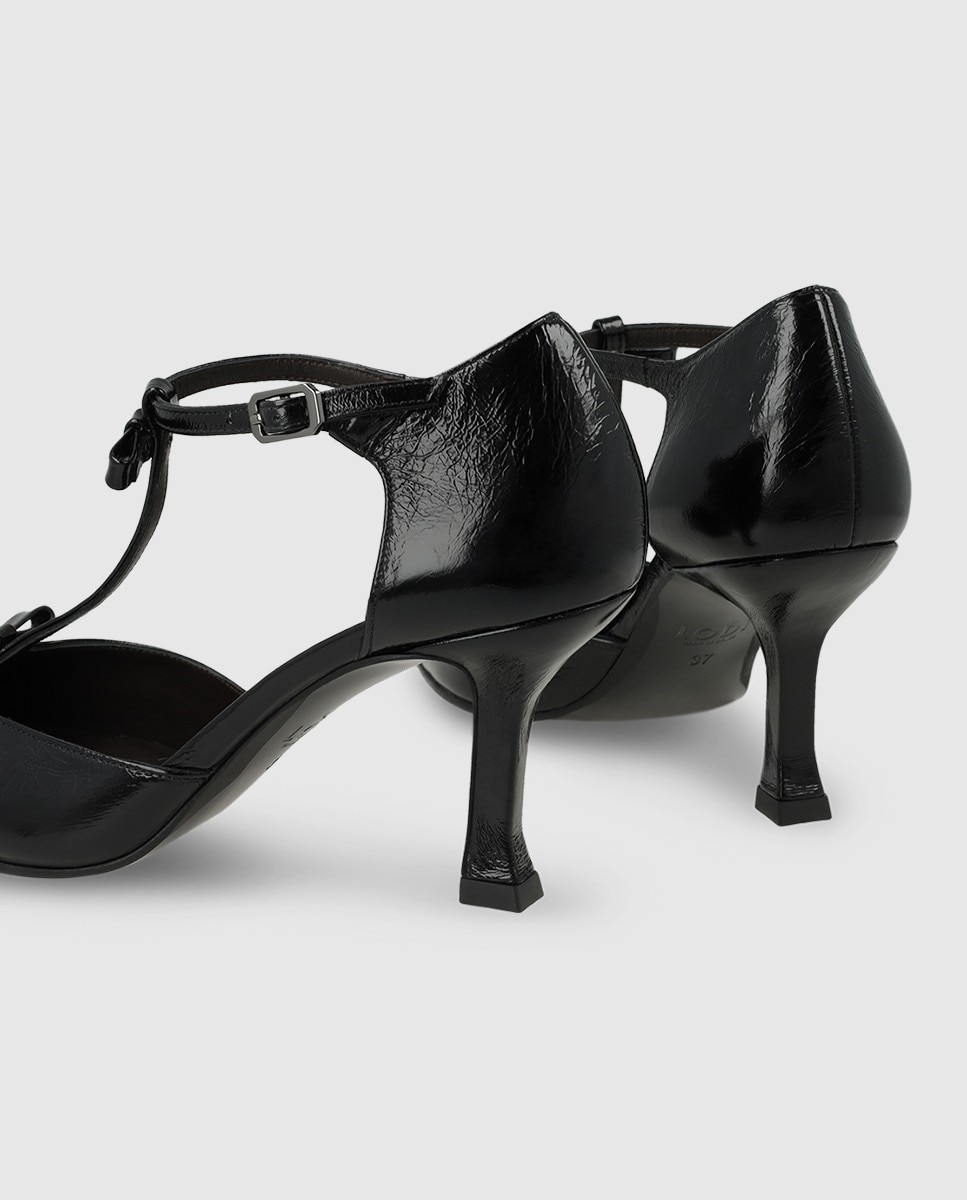 Zapatos de salón de mujer en piel con detalle de lazos - Lodi - Negro Negro-2