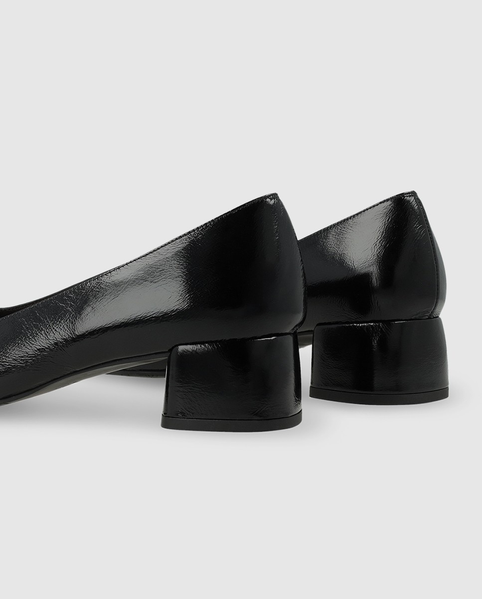 Zapatos de salón de mujer en piel con tacón ancho - Lodi - Negro Negro-2