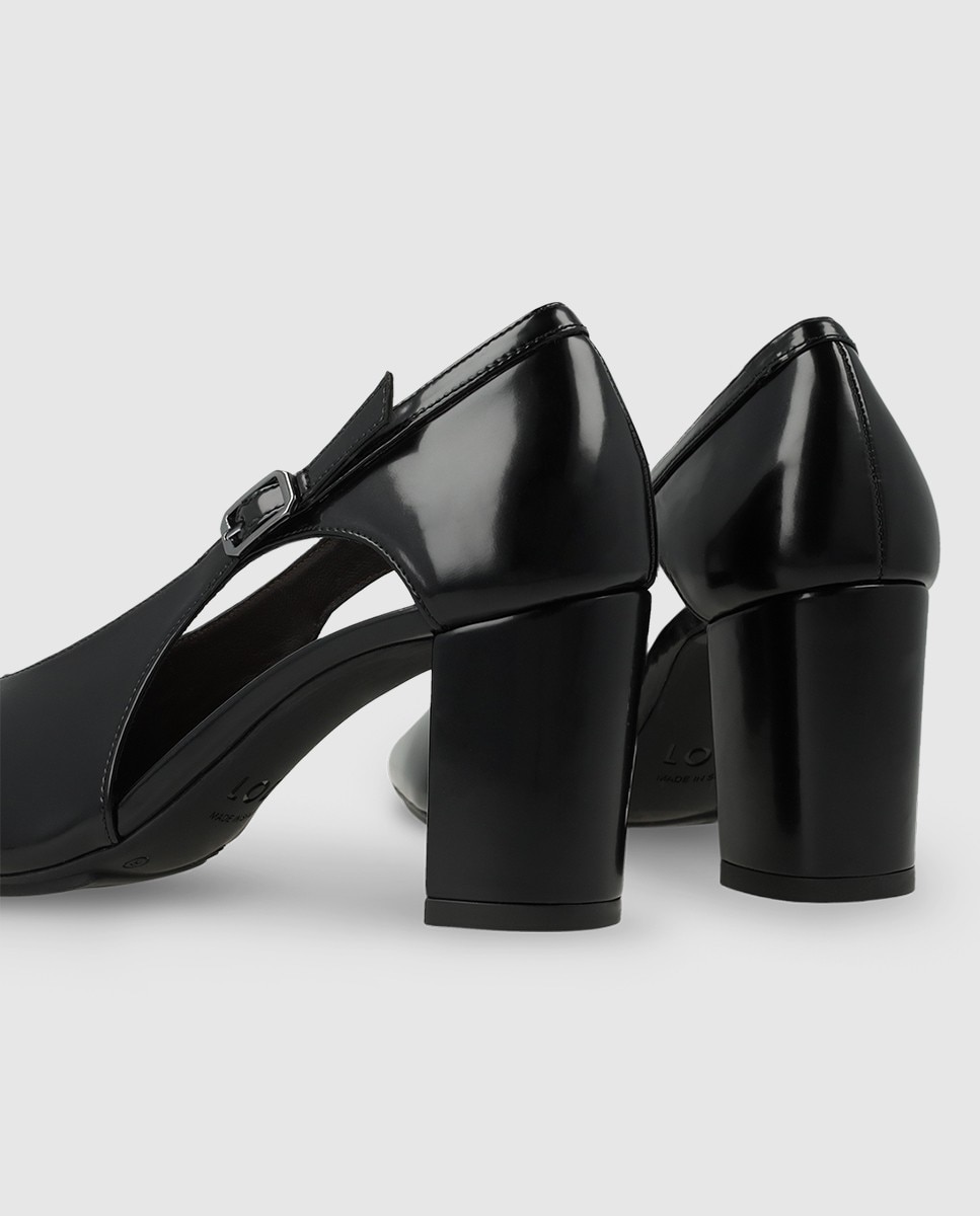 Imagen 2 de Zapatos de salón de mujer en tejido efecto piel con tacón - Lodi - Negro Negro
