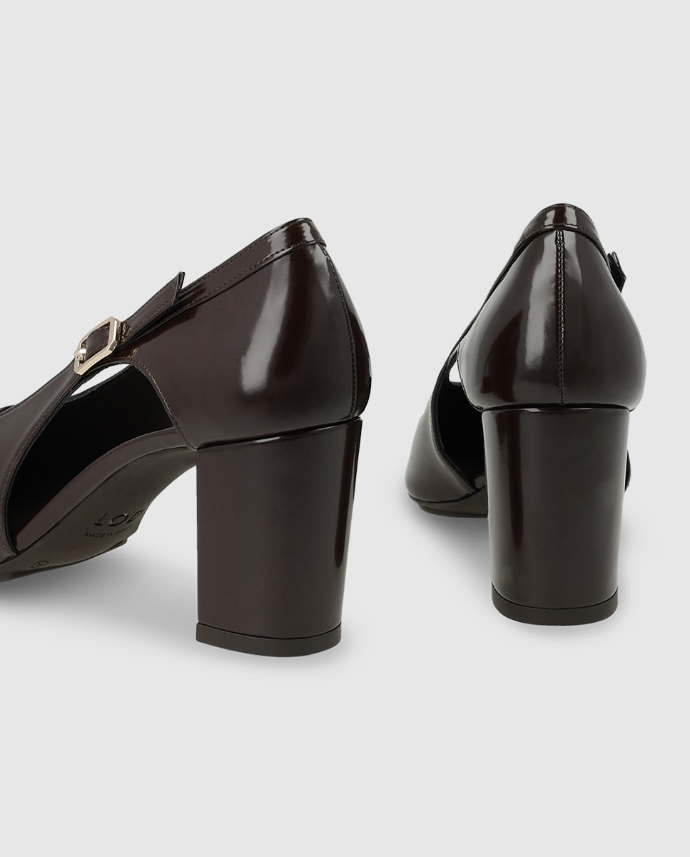 Imagen 2 de Zapatos de salón de mujer en tejido efecto piel con tacón - Lodi - Marrón Marrón