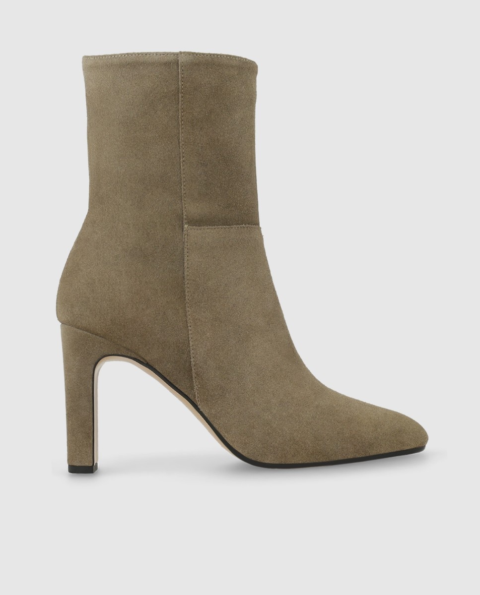 Botines de mujer en piel con tacón - Lodi - Gris Gris-1