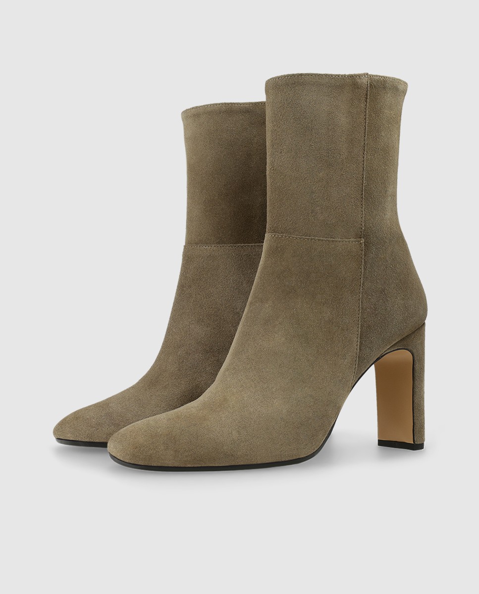 Botines de mujer en piel con tacón - Lodi - Gris Gris-3