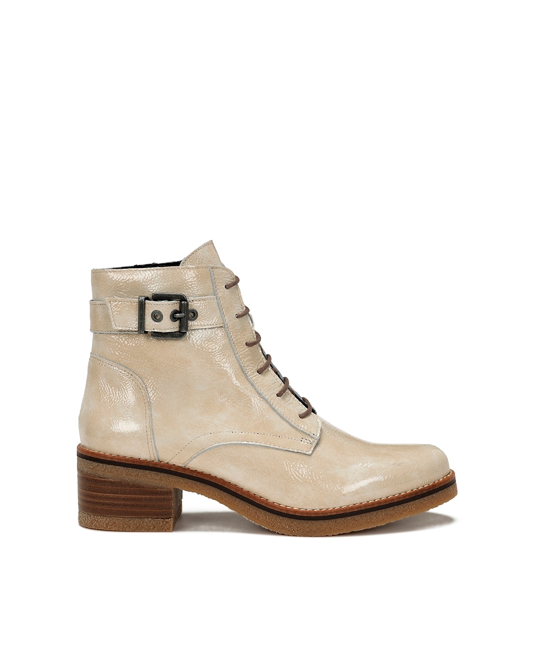 Botines de mujer fabricados en charol - Fluchos - Blanco Blanco-1