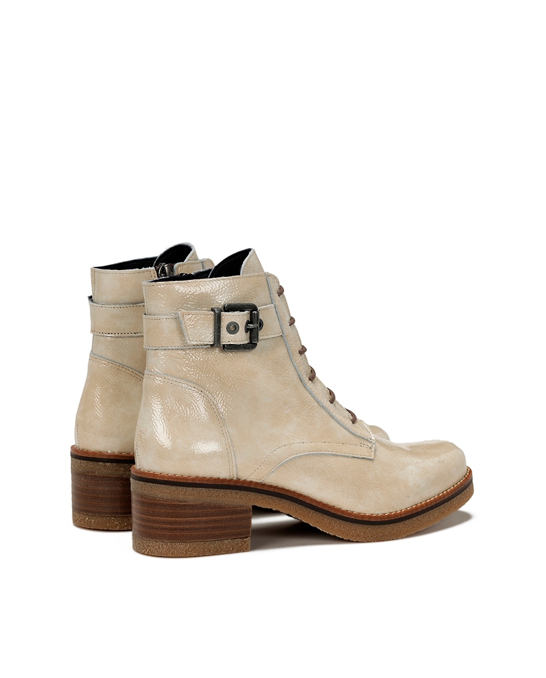 Botines de mujer fabricados en charol - Fluchos - Blanco Blanco-2