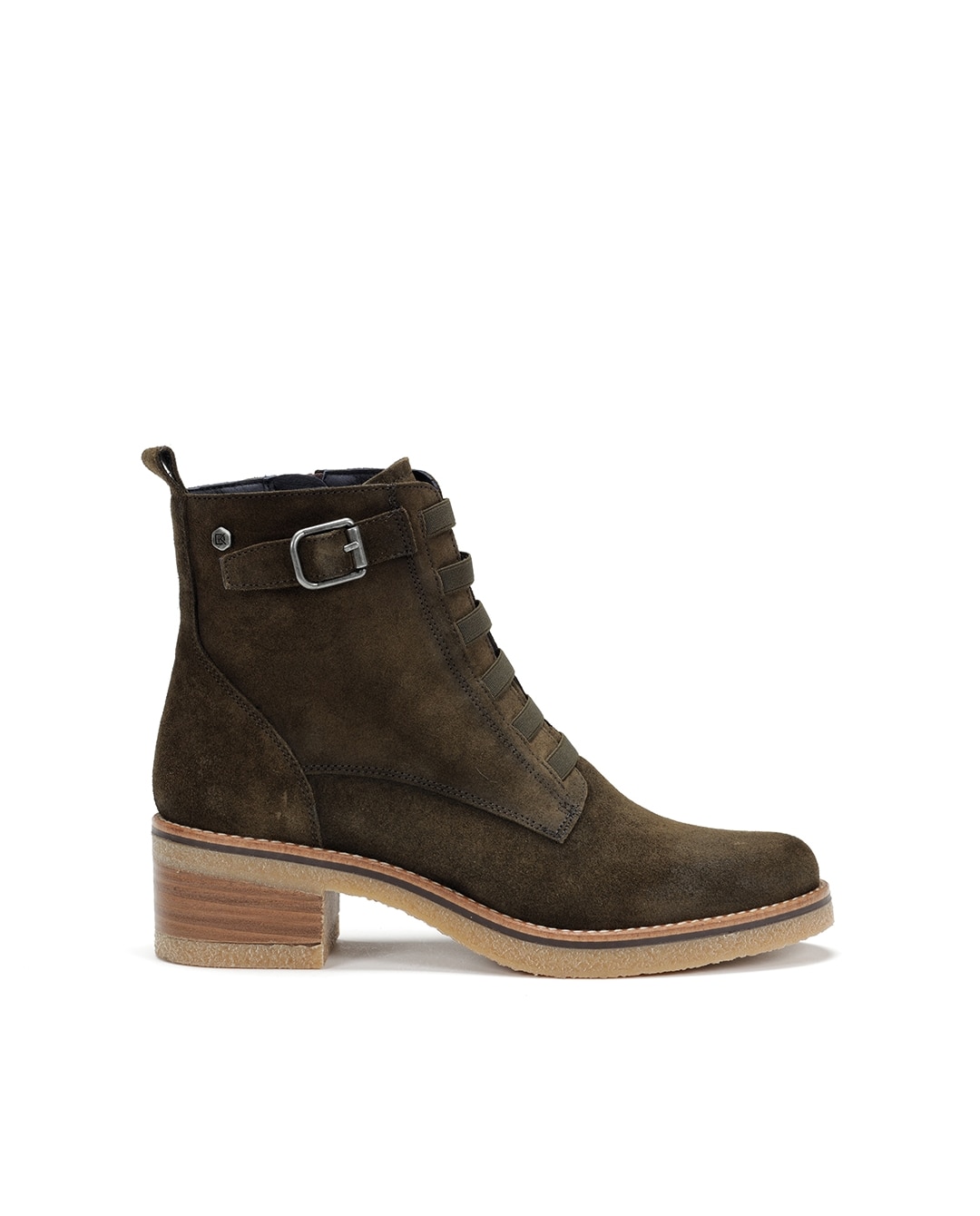 Botines de mujer fabricados en serraje - Fluchos - Verde Verde-1