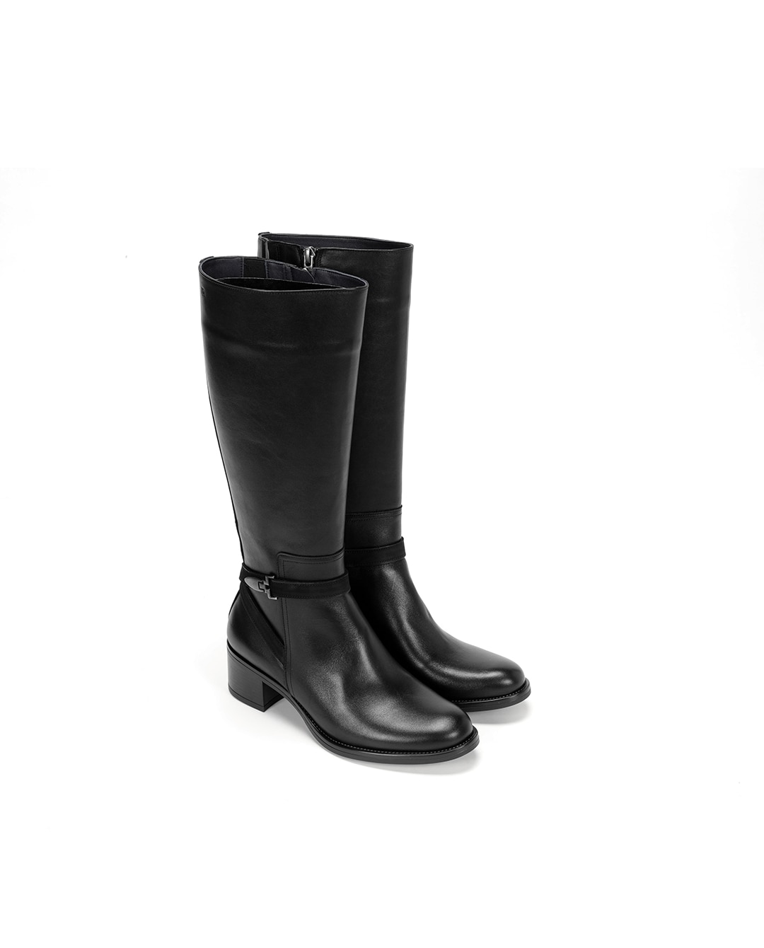 Botas de mujer fabricados en piel - Fluchos - Negro Negro-4