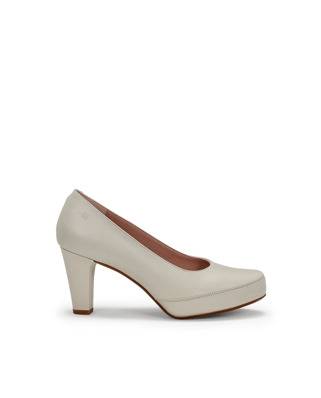 Imagen 0 de Zapatos de salón de mujer  fabricados en piel Blanco